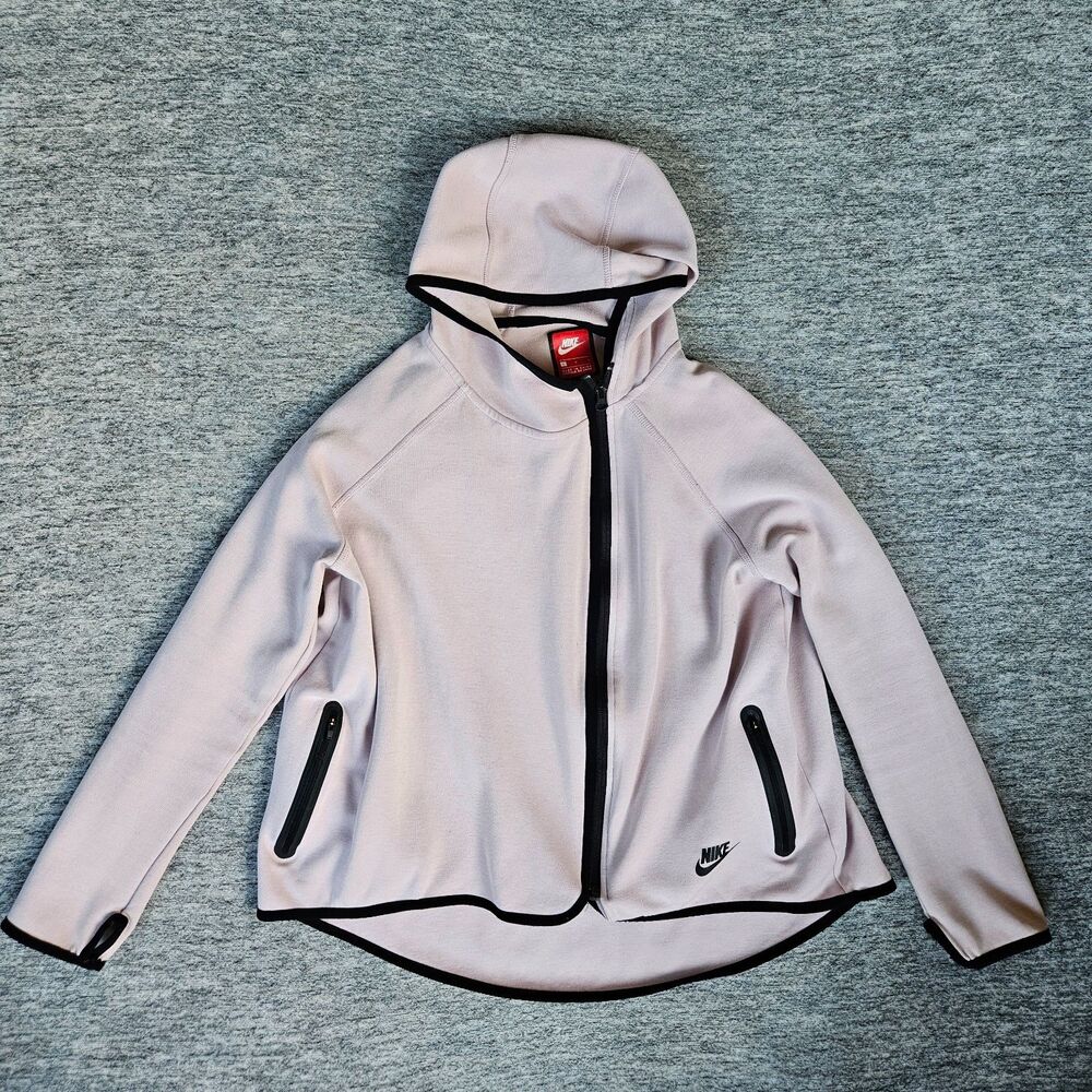 Nike Sportswear Tech Fleece Full Zip Hoodie Women's Large Pink 908822-684